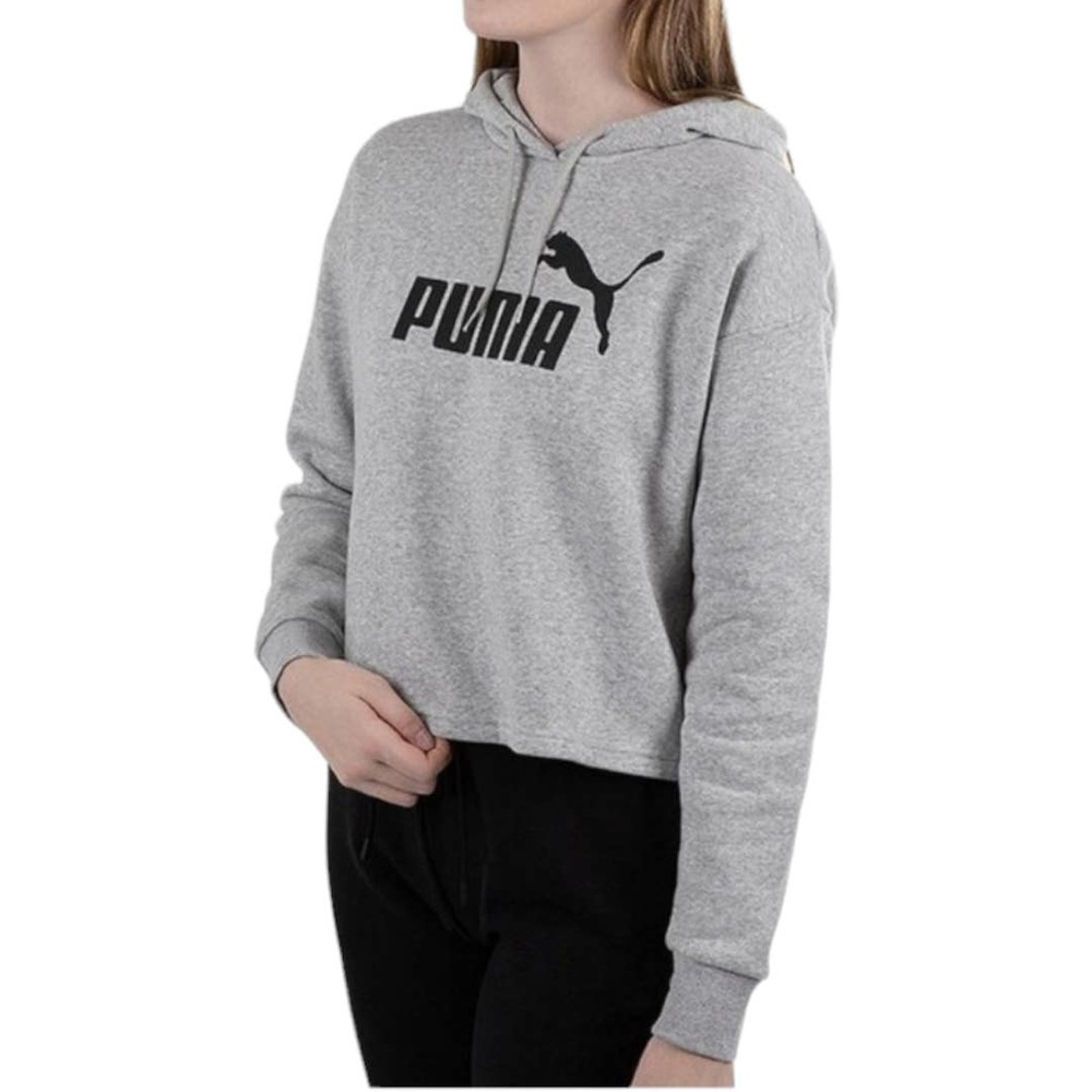 Puma Women's Elevated Essentials Gray Cropped Fle… - image 7